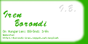 iren borondi business card